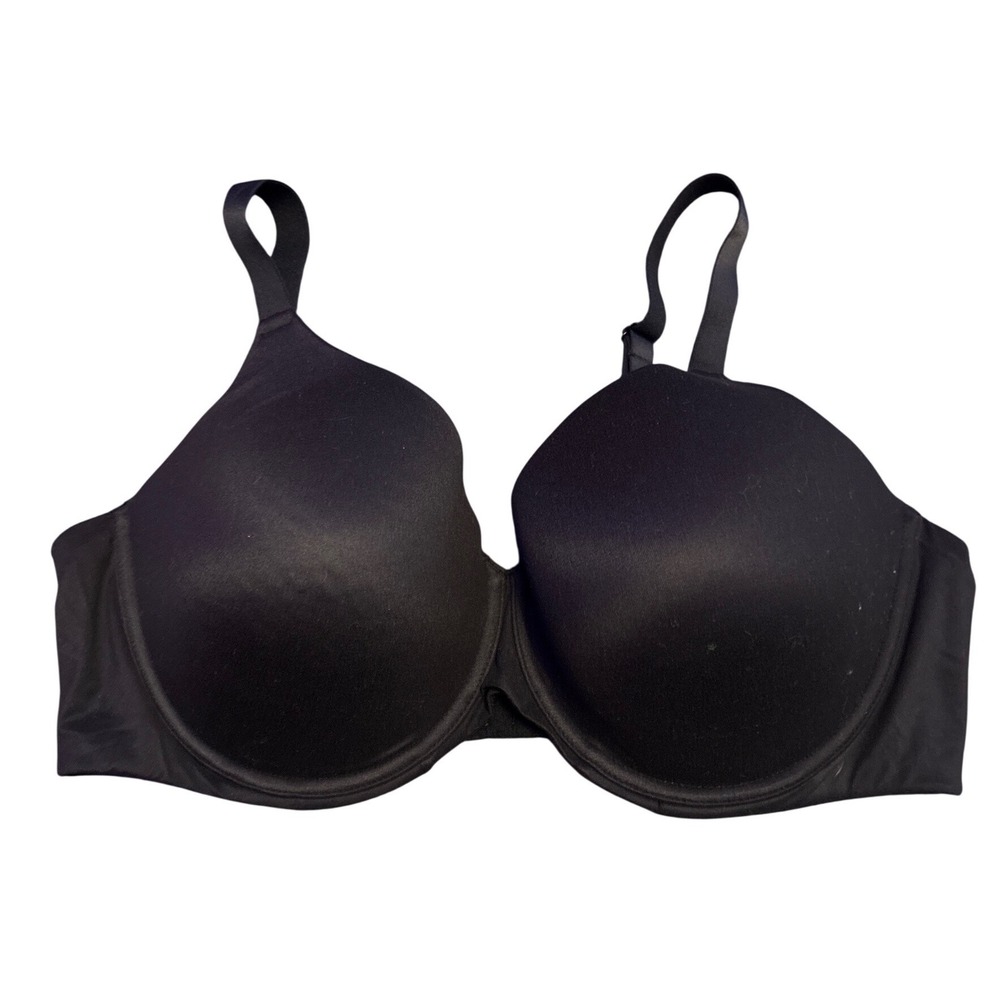 NEW Auden Black Full Figure Lightly Lined T-Shirt Underwire Bra Size 44D